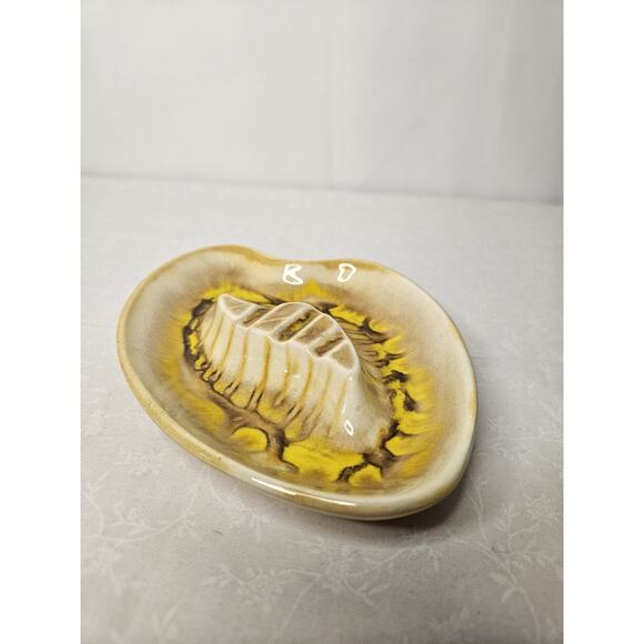 Mid Century Ceramic Ashtray Maddux Of California Handcrafted Art Pottery Yellow - Picture 2 of 9
